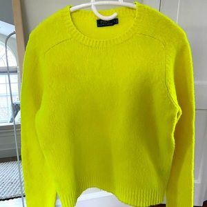 Polo Ralph Lauren bright yellow wool sweater.